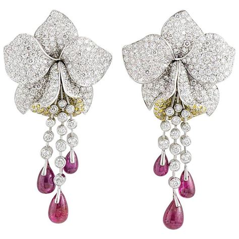 cartier orchid earrings price|cartier high jewelry earrings.